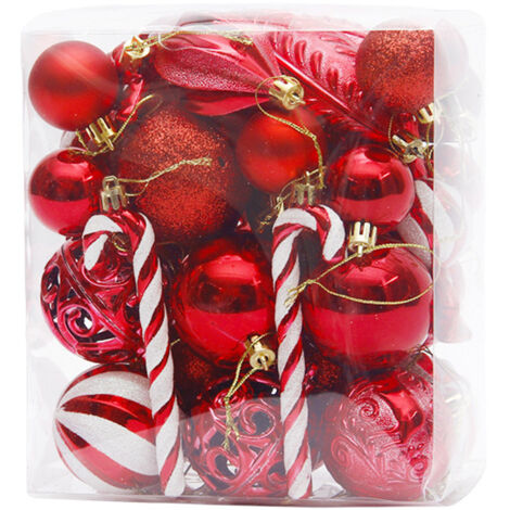 Boules décoratives transparentes en plastique incassable pour décoration de sapin de Noël, de fête de mariage