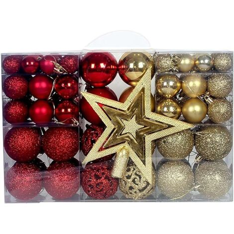 Pack de sphères décoratives de Noël triple étoile