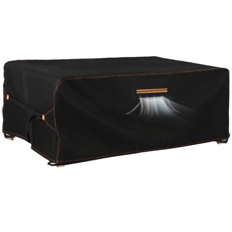 Housse salon jardin extérieur avec évent, 420D oxford, imperméable anti-UV 180x120x74cm (1/5)
