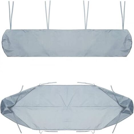 Housse auvent jardin 3,5m, 210D oxford anti-UV étanche, protection hiver (gris) (1/5)