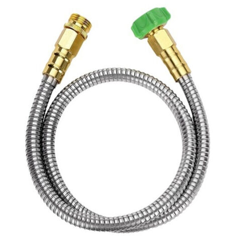 Rallonge tuyau acier inoxydable 1ft, connecteur robinet flexible robuste (1/5)