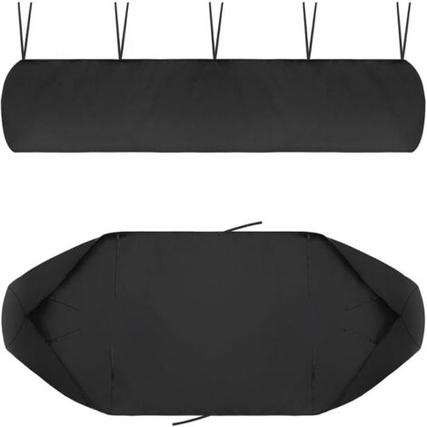Housse auvent jardin 4m, 420D oxford anti-UV étanche, protection hiver (noir) (1/5)