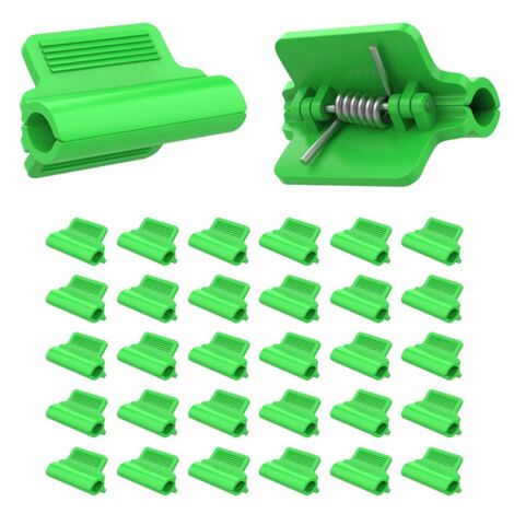 Lot de 30 colliers de serrage ABS pour serre (4x3x3 cm) pour film et filet avec filetage (1/5)