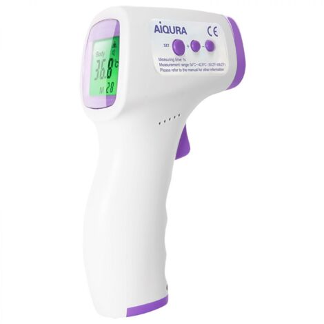 Thermomètre infrarouge pour avant-bras, adultes, sans contact, avec écran LCD et fonction mémoire. Convient aux enfants, adultes et objets. Mesure rapide et précise. (1/5)