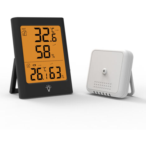 Thermomètre hygromètre numérique professionnel électronique, jauge d'humidité et de température avec écran LCD, pour intérieur et extérieur. (1/5)