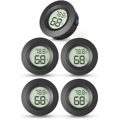 5x thermomètre, hygromètre intérieur, numérique, ℃/℉, micro hygromètre intérieur, pour réfrigérateur intérieur, salon, cave à vin, serre. (1/5)