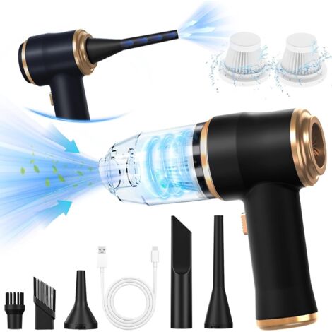 Aspirateur à main puissant sans balais - moteur 8e génération, suction 15000 Pa, noir, performance élevée et durable. (1/5)