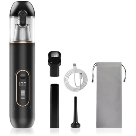 Aspirateur à main sans fil 13000 Pa, mini design pour auto, PC, canapé et maison. Nettoyage des fissures, fonction soufflage, batterie 1800 mAh. (1/5)