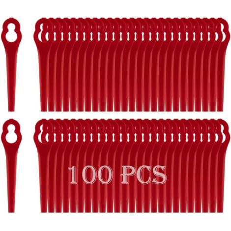 Lames plastique pour tondeuses Einhell, lot de 100 pièces. Enroulées, remplacement facile et durable. (1/5)