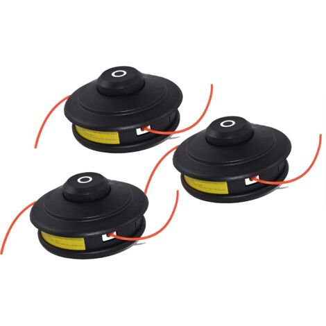 Lot de 3 têtes à double fil à avance automatique pour débroussailleuse Fuxtec - Conception robuste pour une coupe efficace - à installer et à utiliser. (1/5)