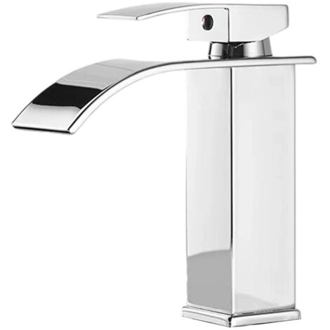 Robinet lavabo cascade pour salle de bain - Réglage eau chaude et froide - Design élégant et fonctionnel - Installation facile et rapide. (1/5)