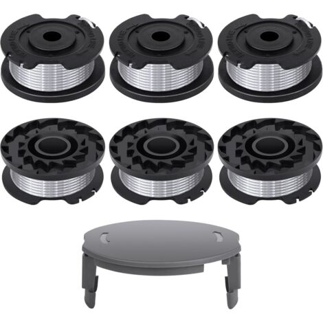 6 bobines pour coupe-bordures Bosch - Compatibles F016800569 et F016800385 - Diamètre 1,65 mm, longueur 4,9 m - Capuchon F016F04557 inclus. (1/5)