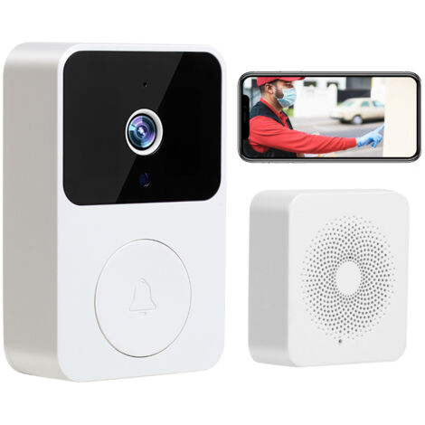 Sonnette vidéo intelligente WiFi - Œil de chat électronique - Vision nocturne - Interphone mobile - Surveillance à distance - Sécurité domestique complète (1/5)