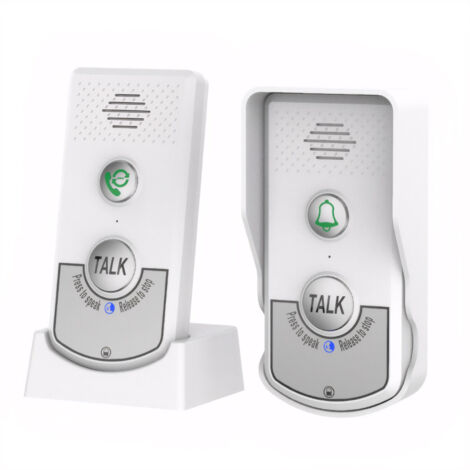Interphone sans fil avec voix bidirectionnelle - Rappel pour personnes âgées - Système d'appel intelligent pour maison - Communication claire et fiable (1/5)