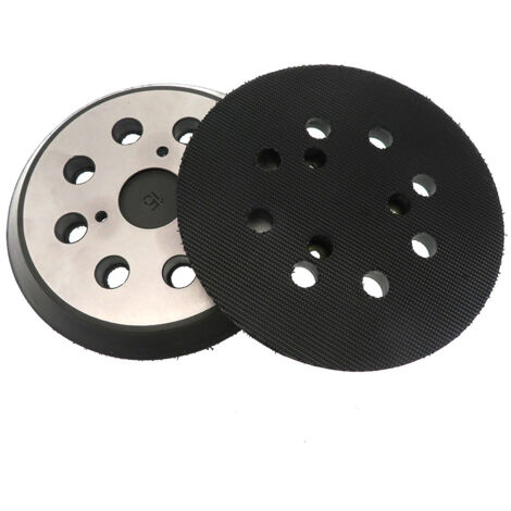 2 plateaux ponçage orbital 125mm 8 trous - Remplacement pour Makita BO M9202B BO5041 MT922 - Qualité OEM (1/5)