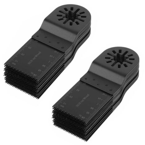 20 lames oscillantes 34mm - Multifonction - Compatible Bosch, Ryobi, Milwaukee - Dégagement rapide (1/5)
