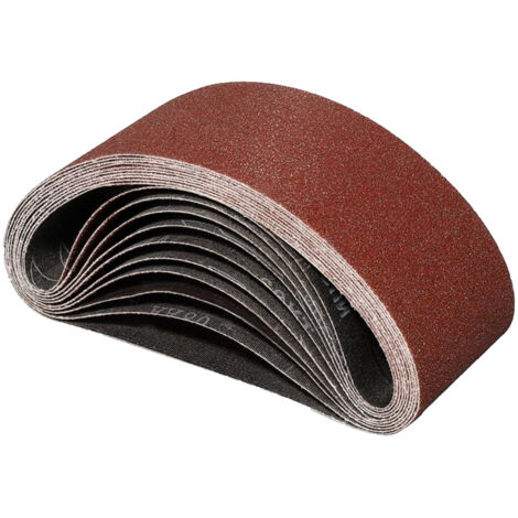 10 bandes abrasives 75x457mm grain 80 - Pour ponceuse à bande - Ponçage et polissage efficaces (1/5)