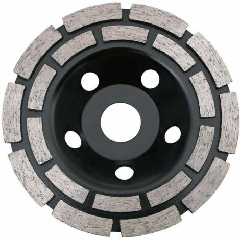 Disque diamant 125x22.23mm double rangée - Meulage béton, pierre, granit, chape - Universel et durable (1/5)