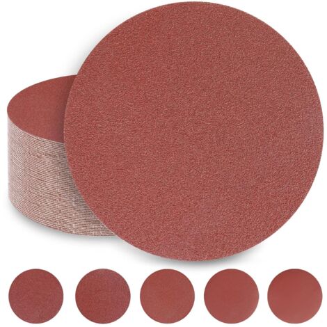 50 disques ponçage 180mm grain 40-240 - Pour ponceuse girafe et cloison sèche - Lot économique (1/5)
