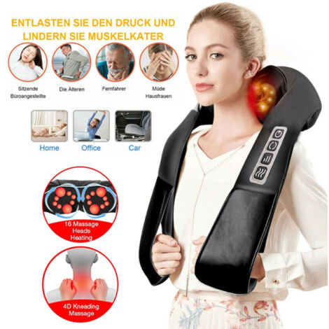 Masseur shiatsu avec fonction chaleur - Massage nuque et épaules - Nœuds de massage rotatifs - Détente complète (1/5)