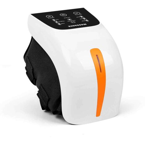Massageur genoux sans fil - Compression chaude haute fréquence - Pression gazeuse - Version anglaise blanche (1/5)