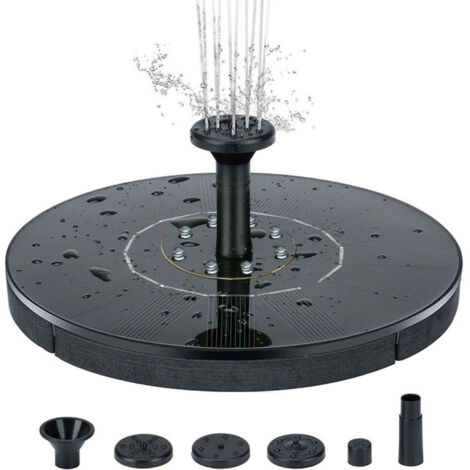 Fontaine solaire extérieure 16cm - Pompe intégrée - Pour jardin et terrasse - Décoration aquatique élégante (1/5)
