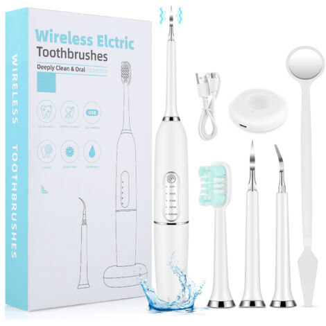 Brosse à dents électrique avec hydropulseur 3-en-1 - Ultrasonique + irrigateur buccal + nettoyeur - Soin complet (1/5)