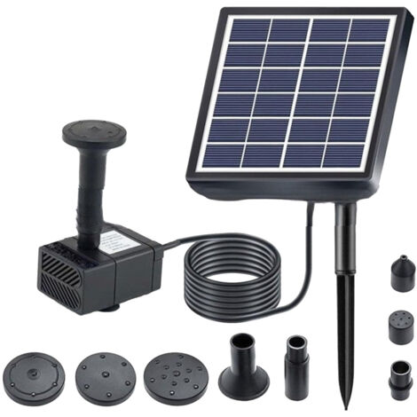 Kit fontaine solaire 1.5W DIY - 5 buses pour bain d'oiseaux - Étangs extérieurs et jardins - Fonctionnement écologique (1/5)