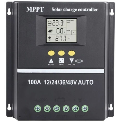 Contrôleur de Charge Solaire , Double Port USB, Écran LCD Rétroéclairé, Régulateur 12V/24V/36V/48V Auto-Adaptatif (1/5)