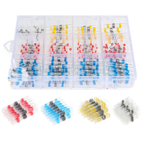 300 Pièces Connecteurs de Câble Thermorétractables, Cosses Électriques à Souder avec Gaines (1/5)