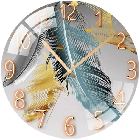 Horloge Murale Moderne pour Domicile - Silencieuse - Mécanisme à Quartz - Décoration pour Salon ou Chambre (1/5)