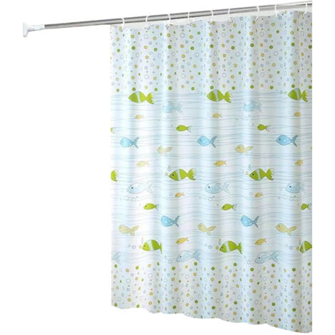 Rideau de Douche Motif Abstrait Aquarelle - Tissu Imperméable de Haute Qualité - Dimensions 60x70 Pouces (1/5)