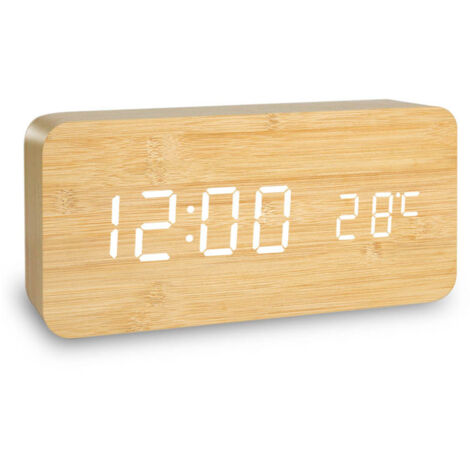 Réveil Numérique LCD Mignon en Forme de Lapin pour Enfants - avec Veilleuse (Rose) (1/5)