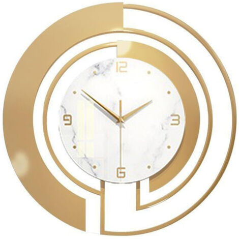 Horloge Murale Élégante Moderne - en Métal avec Verre - Silencieuse et Non Tictaquant (Noir) (1/5)