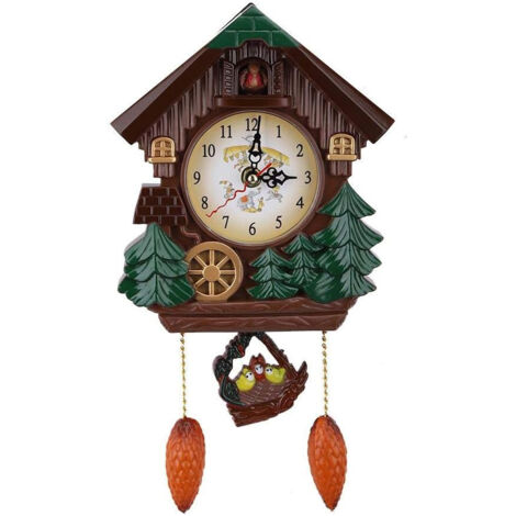 Horloge Murale Créative "Maison Cuckoo" - Style Cartoon pour Décoration de Chambre d'Enfant (1/5)