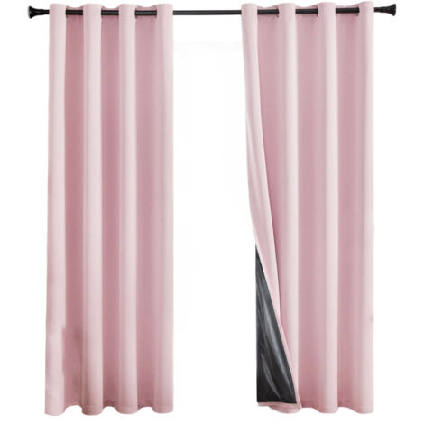 Rideau Occultant pour Fenêtre 84 Pouces (213cm) Long - 1 Panneau K68 Rose Foncé - à Oeillets Thermiques - pour Chambre ou Séparation de Placard (1/5)