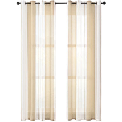 Rideaux Opaques pour Salon - 2 Pièces - Rideaux Thermiques Isolants avec Oeillets - Gris (1/5)