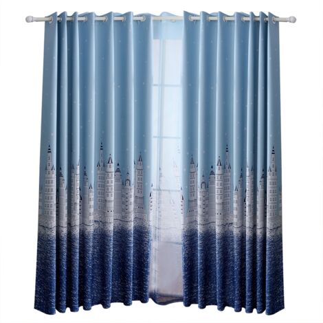 Rideau Occultant Complet en Polyester - Décoration pour Chambre ou Salon (Rose) (1/5)