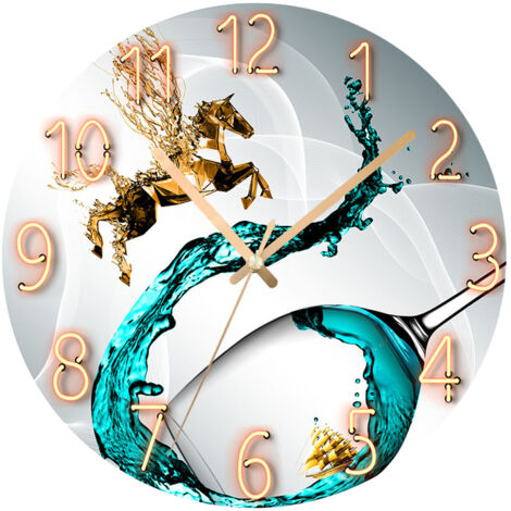 Horloge Décorative Murale à Quartz Silencieuse - Style Créatif - pour Salon ou Chambre - Installation Facile (1/5)