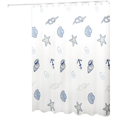 Rideau de Douche Style Moderne - Effet de Teinture Dégrader - Imperméable - Accessoire Décoratif de Salle de Bain (1/5)