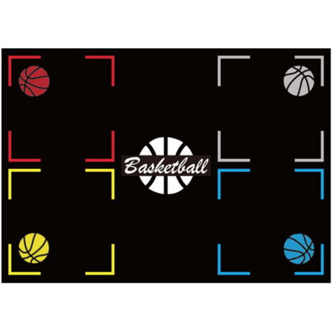 Tapis d'Entraînement de Basketball - Semelles en Caoutchouc Silencieuses et Antidérapantes, pour la Maison et les Enfants, Compatible avec les Jouets de Sport et d'Extérieur. (1/5)