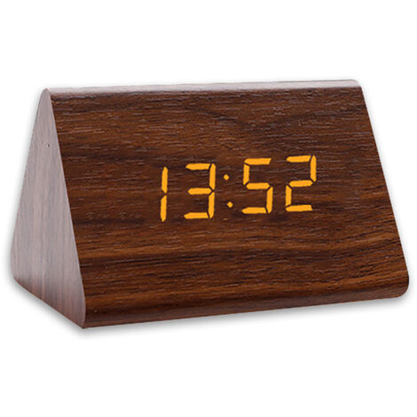 Horloge-Réveil Digitale à Écran LED - 3 Réglages d'Alarme Indépendants, Alimentation et Recharge par Port USB, Contrôle de l'Intensité Lumineuse et du Son (1/5)