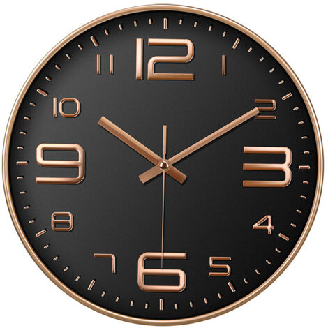 Horloge Décorative Contemporaine 30cm de Diamètre - Mécanisme Quartz Silencieux - Idéale pour Salon, Bureau ou Chambre