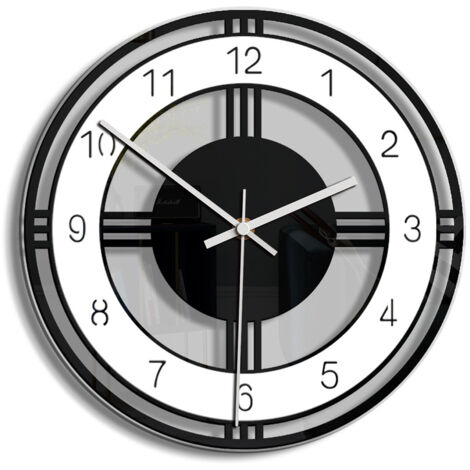 Horloge Murale Style Nordique Silencieuse en Acrylique Transparent - Design Épuré et Contemporain pour la Décoration d'Intérieur - Fonctionne sur Pile (1/5)