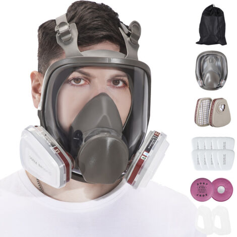 6800 Masque Respiratoire Intégral, Casque de Protection Faciale Pour Peindre, Vapeur et Poussière Organiques, Masque anti Poussière, Masque Pour Peinture, Masque a Gaz, Deux Types de Connect (1/5)