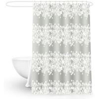 Rideau de Douche Séparateur Lumineux Grand Format - Imprimé Plage - Polyester Imperméable - Prêt à Poser