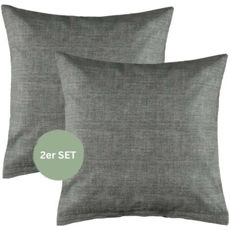 ESPRIT Renforcé Kissenbezüge HARP - 2er Set 40x40 cm, Anthrazit