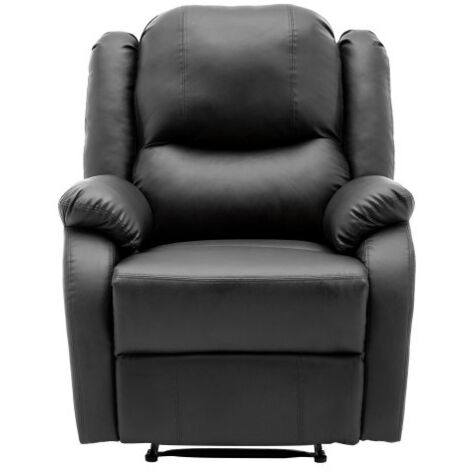 SOGES Salon et méridienne, chaise d'appoint, chaise TV, chaise longue gigogne, fauteuil en cuir PU, canapé confortable, chaise longue manuelle en cuir PU avec repose-pieds, poches latérales de salon X