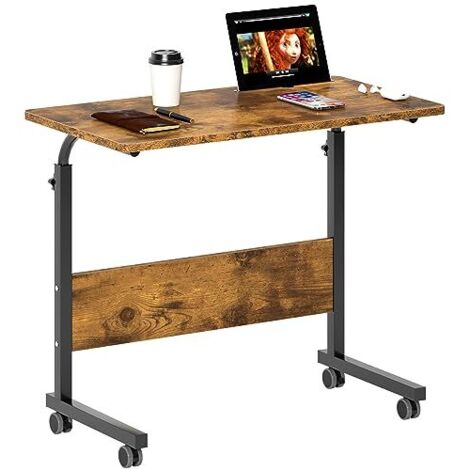 NEED Table Ordinateur Portable à roulettes Support Tablette 80 x 40cm Table Appoint pour Ordinateur Portable au Bord du Lit, du Canapé (1/5)