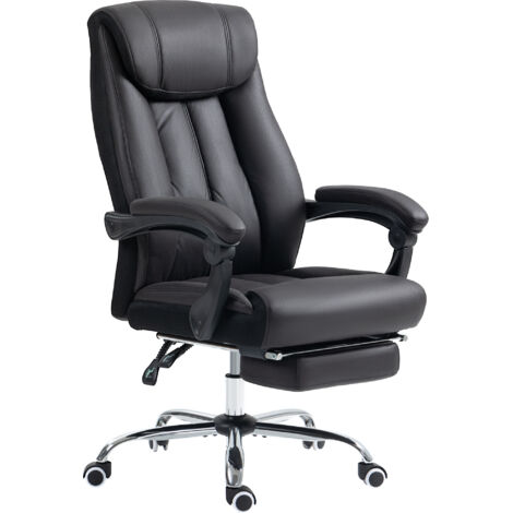 Fauteuil De Bureau Avec Repose Pieds Rembourré Pliable, Chaise Pour Ordinateur Ergonomique